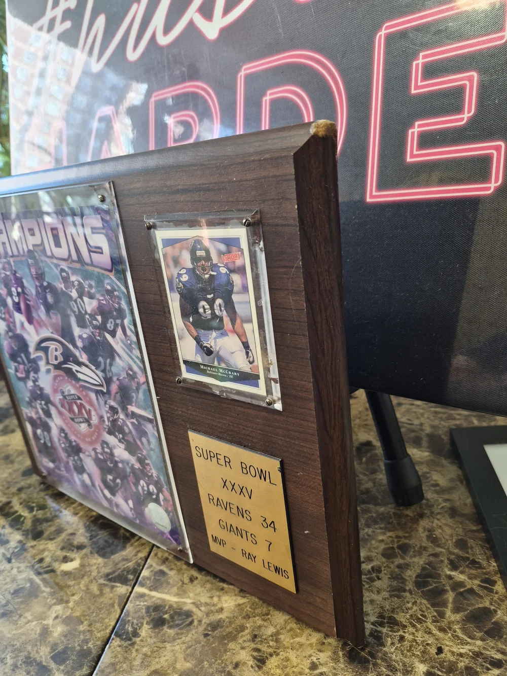 NFL Baltimore Ravens Purple Black Champions Super Bowl XXXV Wall Art